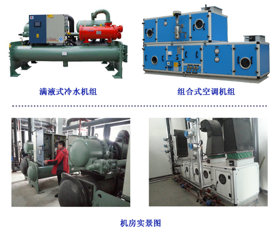 新疆国药选用满液式冷水机组与组合式空调机组